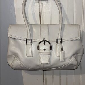 Coach White Leather Handbag